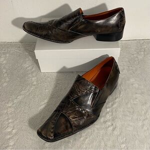 Robert Wayne Maltise Distressed Brown Leather Loafers Men’s Size 13